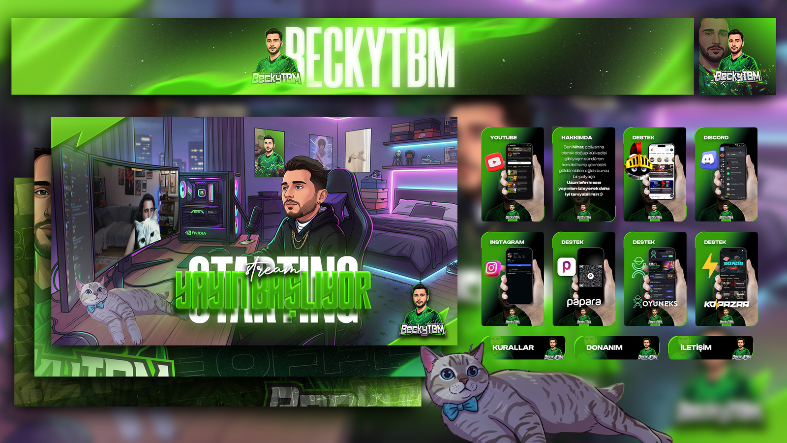 BeckyTBM Yayıncı paketi tasarımı
